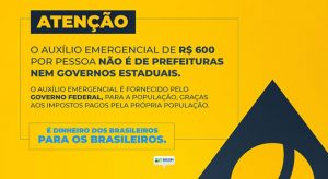 Em briga com governadores, Bolsonaro faz campanha para dizer que é dono do auxílio emergencial