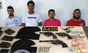 Quarteto preso em Barbalha com armas e balaclavas pronto para matar desafeto