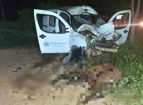 Motorista de ambulância morre após colisão com jumento na BR-122