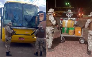 Ônibus de São Paulo com 29 pessoas apreendido em Brejo Santo é trazido à PF de Juazeiro