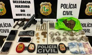 Polícia de Juazeiro prende quarteto com armas e drogas e outro acusado de homicídio