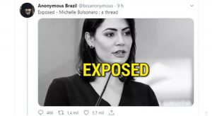 Grupo de hackers vaza em rede social supostos dados de Michelle Bolsonaro