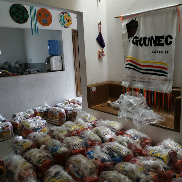 Grunec e parceiros distribuíram mais de 37 toneladas de alimentos no Cariri