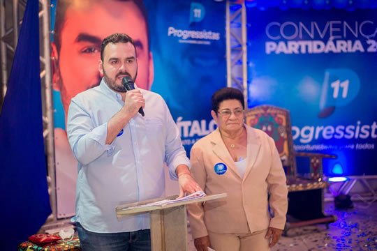 Convenção oficializa Ítalo Brito candidato à reeleição com Mariêta na vice