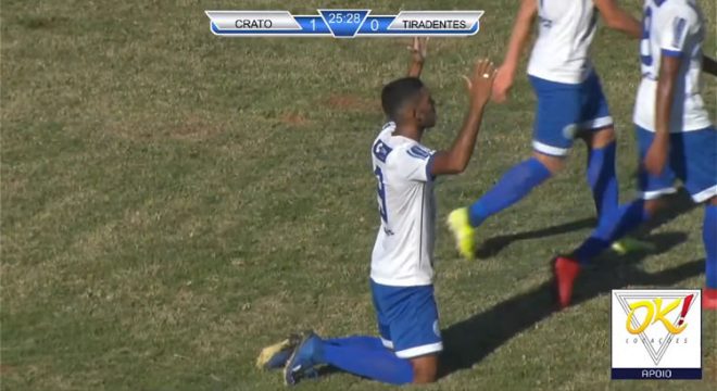 Com 3 gols de Vinícius Crato goleia Tiradentes pela Série B do Cearense