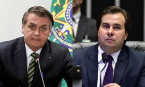 Bolsonaro diz que Bolsa Família não terá 13º por culpa de Maia, que chama presidente de mentiroso