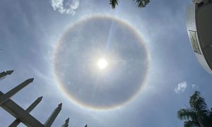 Halo solar é visto em Juazeiro do Norte pela terceira vez em 50 dias