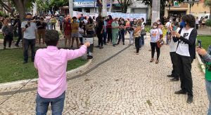 Servidores de Juazeiro fazem manifestação na Praça da Prefeitura e pressionam negociação com a gestão