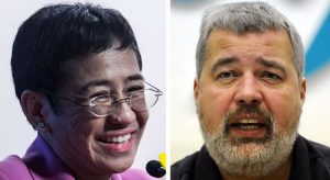 Nobel da Paz de 2021 vai para jornalistas Maria Ressa e Dmitri Muratov